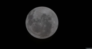 A view of the nearside of the Moon, the side we always see from Earth. Some of the far side is visible, as well, on the left edge, just beyond the black patch that is Orientale basin, a nearly 600-mile-wide crater that straddles the Moon’s near and far sides and is partly visible from Earth.